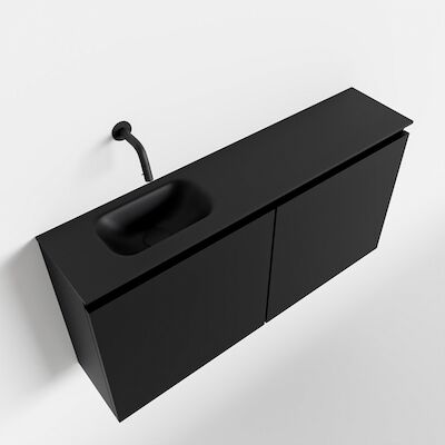 MONDIAZ TURE 100cm toiletmeubel urban. EDEN wastafel urban links geen kraangat