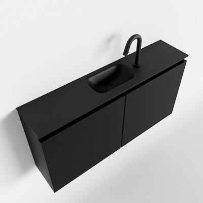 MONDIAZ TURE 100cm toiletmeubel urban. EDEN wastafel urban midden 1 kraangat