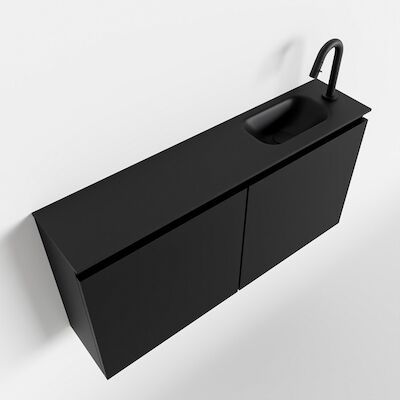 MONDIAZ TURE 100cm toiletmeubel urban. EDEN wastafel urban rechts 1 kraangat