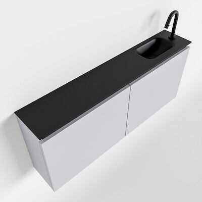 MONDIAZ TURE 120cm toiletmeubel cale. EDEN wastafel urban rechts 1 kraangat