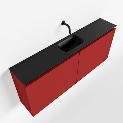 MONDIAZ TURE 120cm toiletmeubel fire. EDEN wastafel urban midden geen kraangat