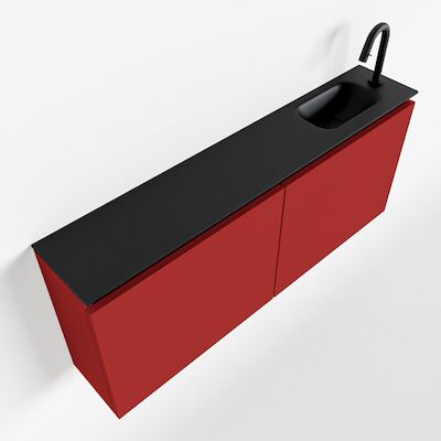 MONDIAZ TURE 120cm toiletmeubel fire. EDEN wastafel urban rechts 1 kraangat