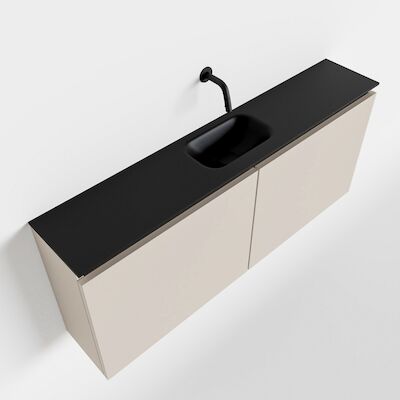 MONDIAZ TURE 120cm toiletmeubel linen. EDEN wastafel urban midden geen kraangat