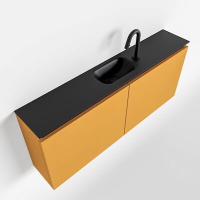 MONDIAZ TURE 120cm toiletmeubel ocher. EDEN wastafel urban midden 1 kraangat
