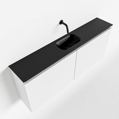 MONDIAZ TURE 120cm toiletmeubel talc. EDEN wastafel urban midden geen kraangat
