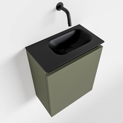 MONDIAZ TURE 40cm toiletmeubel army. EDEN wastafel urban rechts geen kraangat