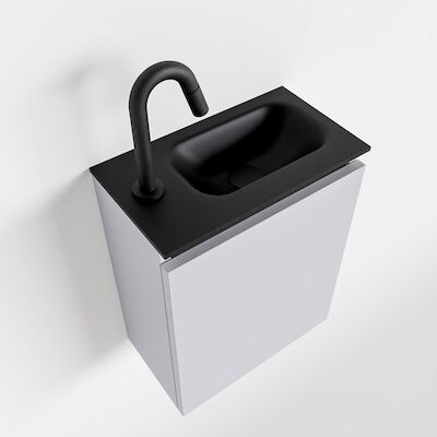 MONDIAZ TURE 40cm toiletmeubel cale. EDEN wastafel urban rechts 1 kraangat