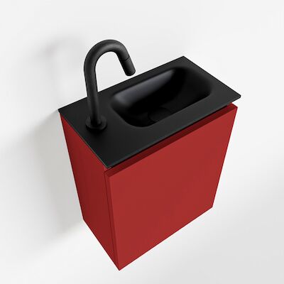 MONDIAZ TURE 40cm toiletmeubel fire. EDEN wastafel urban rechts 1 kraangat