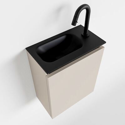 MONDIAZ TURE 40cm toiletmeubel linen. EDEN wastafel urban links 1 kraangat