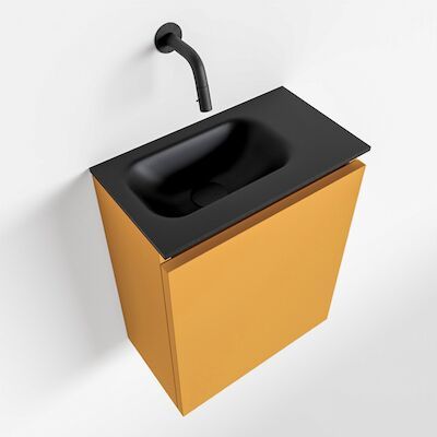 MONDIAZ TURE 40cm toiletmeubel ocher. EDEN wastafel urban links geen kraangat