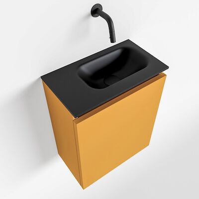 MONDIAZ TURE 40cm toiletmeubel ocher. EDEN wastafel urban rechts geen kraangat