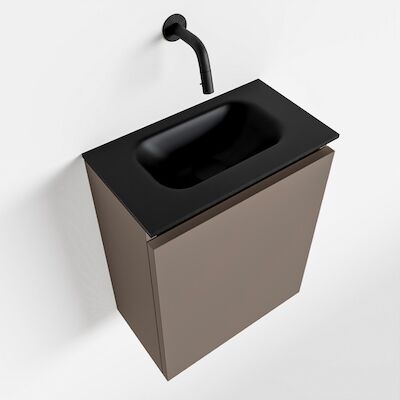 MONDIAZ TURE 40cm toiletmeubel smoke. EDEN wastafel urban midden geen kraangat