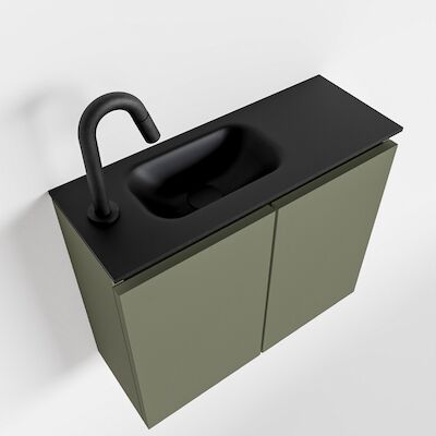 MONDIAZ TURE 60cm toiletmeubel army. EDEN wastafel urban links 1 kraangat