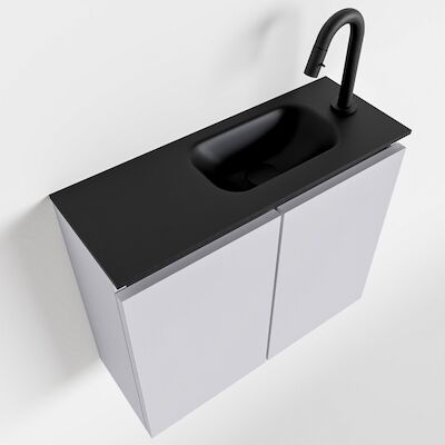 MONDIAZ TURE 60cm toiletmeubel cale. EDEN wastafel urban rechts 1 kraangat