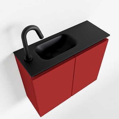 MONDIAZ TURE 60cm toiletmeubel fire. EDEN wastafel urban links 1 kraangat