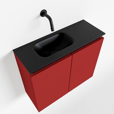 MONDIAZ TURE 60cm toiletmeubel fire. EDEN wastafel urban links geen kraangat
