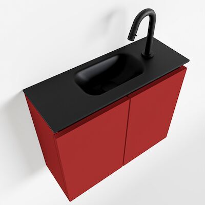 MONDIAZ TURE 60cm toiletmeubel fire. EDEN wastafel urban midden 1 kraangat