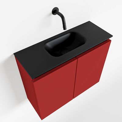 MONDIAZ TURE 60cm toiletmeubel fire. EDEN wastafel urban midden geen kraangat