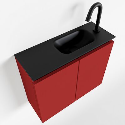 MONDIAZ TURE 60cm toiletmeubel fire. EDEN wastafel urban rechts 1 kraangat
