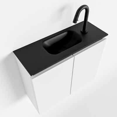 MONDIAZ TURE 60cm toiletmeubel talc. EDEN wastafel urban midden 1 kraangat