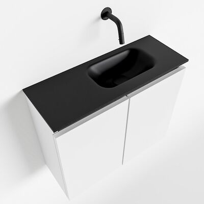 MONDIAZ TURE 60cm toiletmeubel talc. EDEN wastafel urban rechts geen kraangat