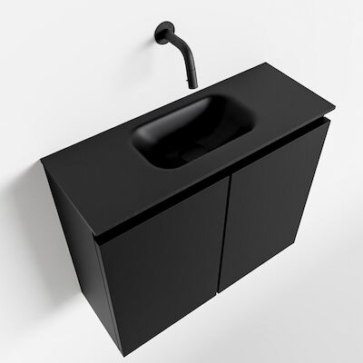 MONDIAZ TURE 60cm toiletmeubel urban. EDEN wastafel urban midden geen kraangat