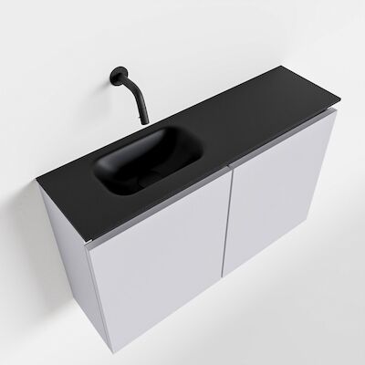 MONDIAZ TURE 80cm toiletmeubel cale. EDEN wastafel urban links geen kraangat
