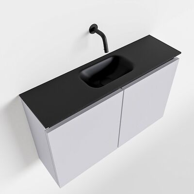 MONDIAZ TURE 80cm toiletmeubel cale. EDEN wastafel urban midden geen kraangat