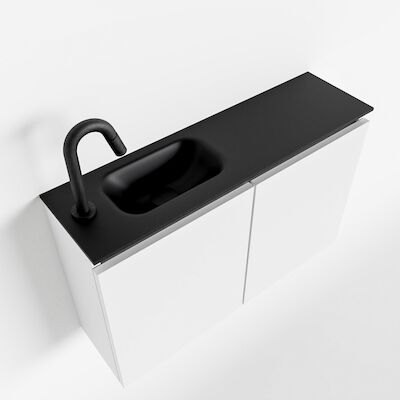 MONDIAZ TURE 80cm toiletmeubel talc. EDEN wastafel urban links 1 kraangat