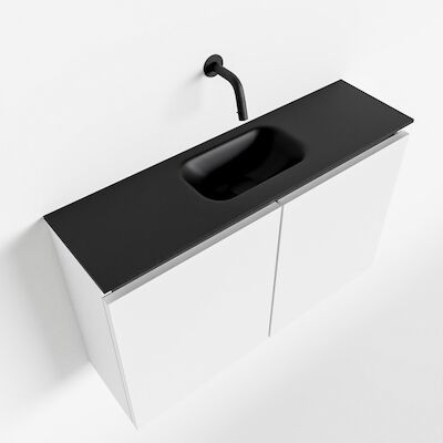 MONDIAZ TURE 80cm toiletmeubel talc. EDEN wastafel urban midden geen kraangat
