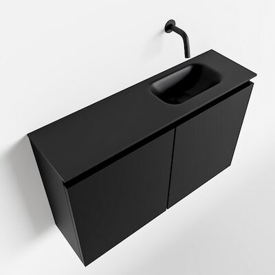 MONDIAZ TURE 80cm toiletmeubel urban. EDEN wastafel urban rechts geen kraangat