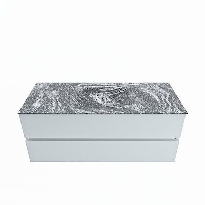 MONDIAZ VICA-DLUX 120cm badmeubel onderkast Clay 2 lades. Inbouw wastafel CLOUD midden 1 kraangat, kleur Lava.