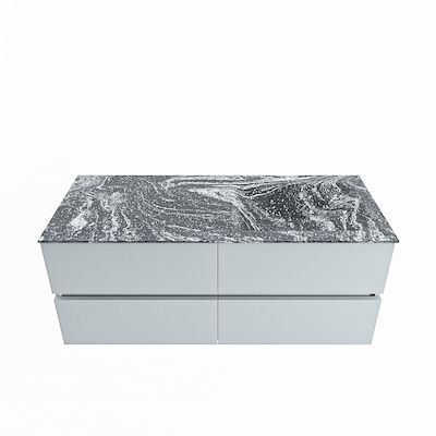 MONDIAZ VICA-DLUX 120cm badmeubel onderkast Clay 4 lades. Inbouw wastafel CLOUD rechts 1 kraangat, kleur Lava.