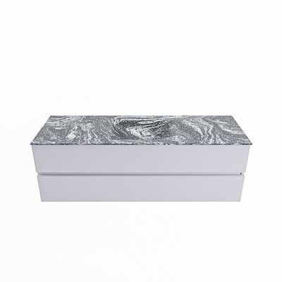MONDIAZ VICA-DLUX 150cm badmeubel onderkast Cale 2 lades. Inbouw wastafel CLOUD midden 1 kraangat, kleur Lava.
