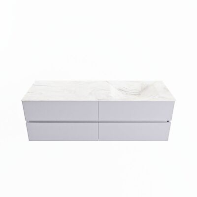 MONDIAZ VICA-DLUX 150cm badmeubel onderkast Cale 4 lades. Inbouw wastafel CLOUD rechts 1 kraangat, kleur Ostra.