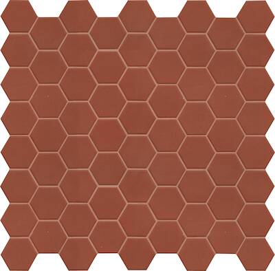 Mozaïek Terratinta Hexa 31,6×31,6×0,4 cm Rusty Red 10 ST