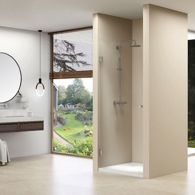 Nis Douchedeur Van Rijn Products Helder Glas 200×80 cm Ronde Knop