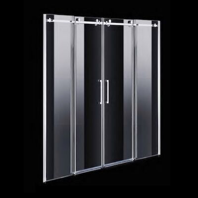 Nisdeur BWS D&R Design 2 Roldeuren Chroom (3 maten)