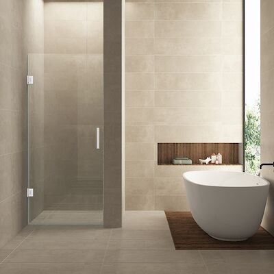 Nisdeur BWS Miley 100×200 cm 8 mm Nano Helder Glas Mat Wit