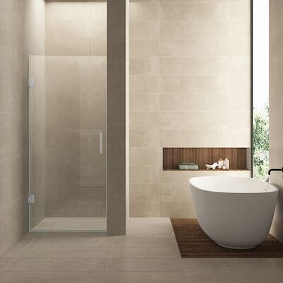 Nisdeur BWS Miley 80×200 cm 8 mm Nano Helder Glas Geborsteld Staal