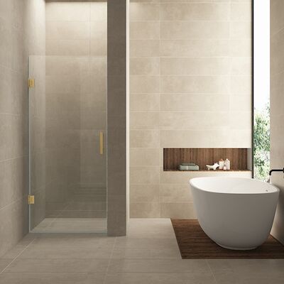 Nisdeur BWS Miley 90×200 cm 8 mm Nano Helder Glas Geborsteld Messing