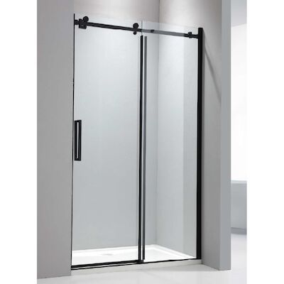 Nisdeur BWS Rollo Schuifdeur 120×200 cam 8 mm Inclusief Stabilisatie Nano Glas Zwart