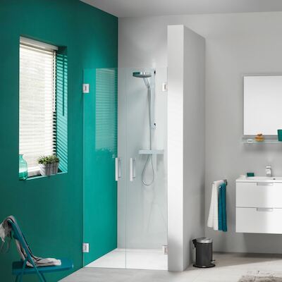 Nisdeur by Sealskin 'I AM' 90×200 cm Pendeldeuren Chroom/Zilver Helder Glas Antikalk