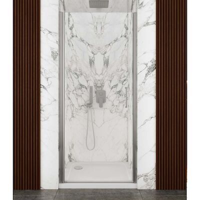Nisdeur Lacus Giglio Evo 1 Klapdeur 80×200 Cm Helder Glas Chroom
