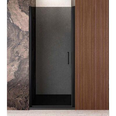 Nisdeur Lacus Giglio Evo 1 Klapdeur 80×200 Cm Rookglas Zwart