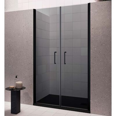 Nisdeur Lacus Giglio Evo Saloon 2 Klapdeuren 140×200 Cm Rookglas Zwart