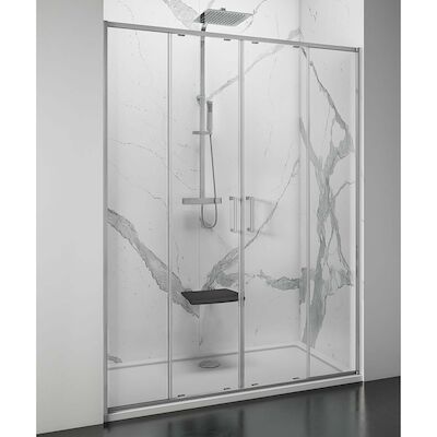 Nisdeur Lacus Stromboli Evo 2 Schuifdeuren 140×200 Cm Chroom