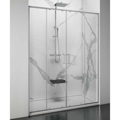 Nisdeur Lacus Stromboli Evo 2 Schuifdeuren 150×200 Cm Chroom