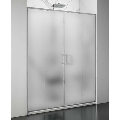 Nisdeur Lacus Stromboli Evo 2 Schuifdeuren 170×200 Cm Mat Glas Chroom