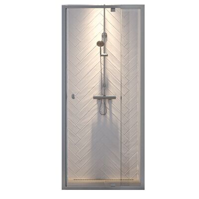 Nisdeur Sealskin Hooked Omkeerbaar Ruime Verstelbaarheid 100×200 cm Zilver
